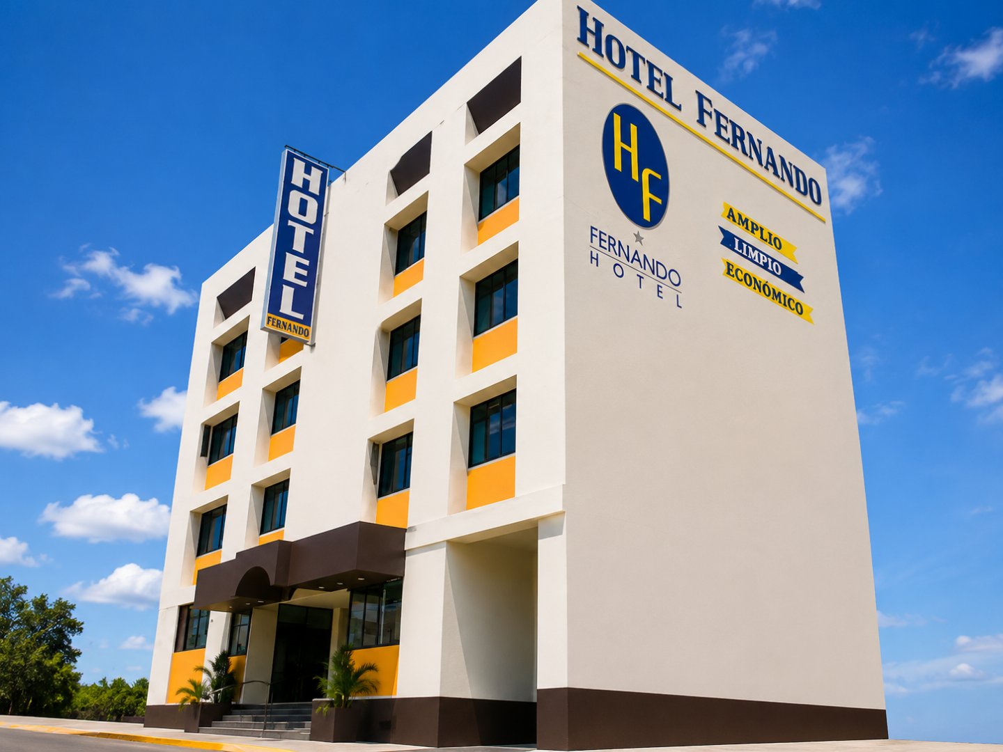 Fachada e interiores del Hotel Fernando